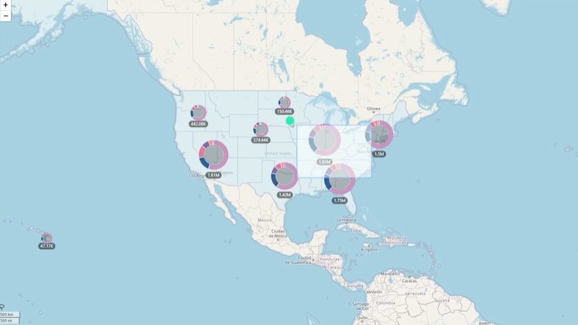 The Drill Down Map PRO by ZoomCharts provides beautiful and dynamic geographic data visualizations