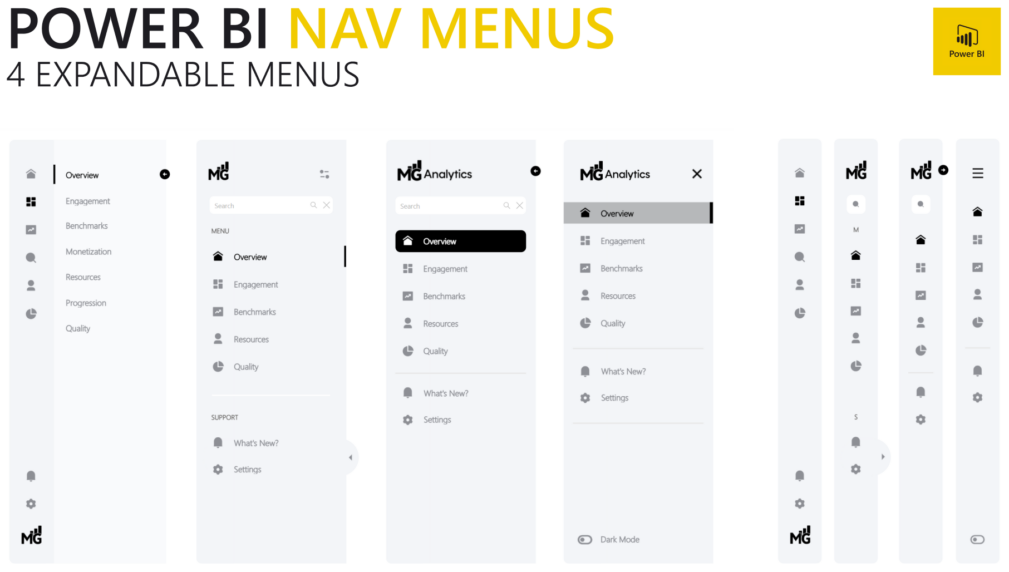 MG Nav Menus