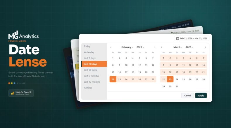 MG Date Lense Power BI Date Slicer